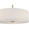 Access Lighting Mid Town, LED Pendant or SemiFlush, Antique Brushed Brass Finish, Fabric 64065LEDDLP-ABB/WH - alternate 2